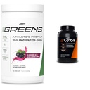 JYM Greens Super Food Βατόμουρο Acai σκόνη με Spirulina & Vita JYM πολυβιταμίνη για αθλητές 60 δισκία