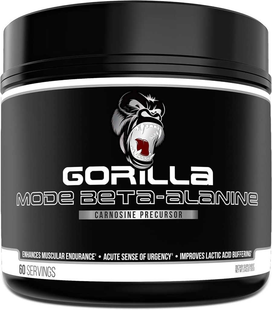 Gorilla Mind Beta-Αλανίνη Carnosine Precursor, Ενισχυμένη μυϊκή αντοχή, 3,2 γραμμάρια ανά υπηρεσία