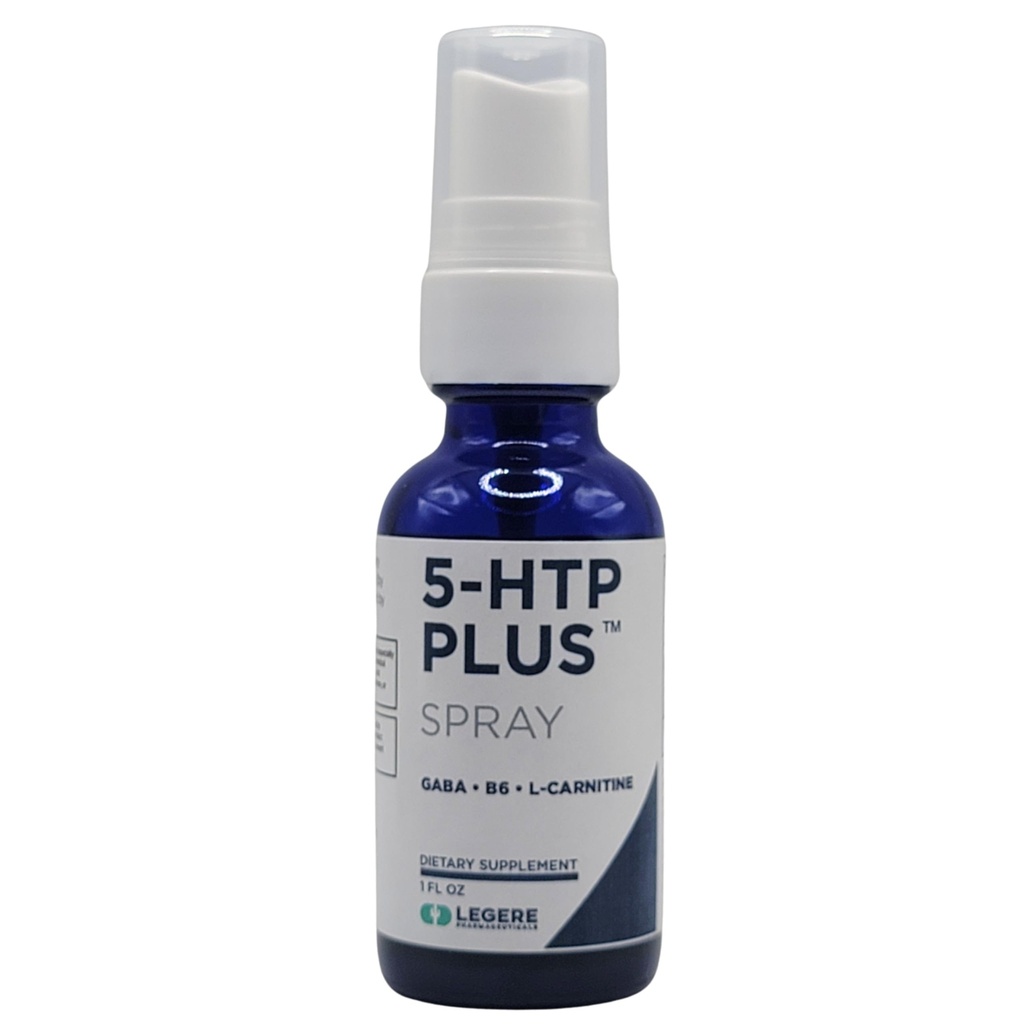5-HTP Plus GABA, B6, L-Carnitine Supplement Spray 1 fl oz. Supports Sleep and Relaxation.