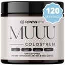 Βέλτιστη Prime - MUUU συμπλήρωμα Bovine Colostrum και Superfood Powder για την υγεία των ούρων, Bloating, Immune Support, μαλλιά, δέρμα, και νύχια Άγευστα, 120 εξυπηρετούν