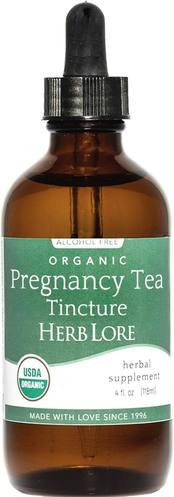 Herb Lore Βιολογική Κύηση Tea Βάμμα – Υγρό κόκκινο σμέουρο φύλλο Τσάι για την εγκυμοσύνη & μετά τον τοκετό – Πρώτο Trimester, Labor Prep & Τρίτο Trimester Υποστήριξη