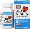 Slo-Niacin Βιταμίνη B3 500 Mg - Αργή απελευθέρωση Νιασίνη για την υγεία της καρδιάς, ενεργειακή ενίσχυση, δέρμα υγείας, υγιή επίπεδα ζάχαρης αίματος - 100 κάψουλες