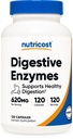 Nutricost Digestive Enzymes 620mg, 120 Κάψουλες - Πλήρης Digestive Enzyme Συμπλήρωμα