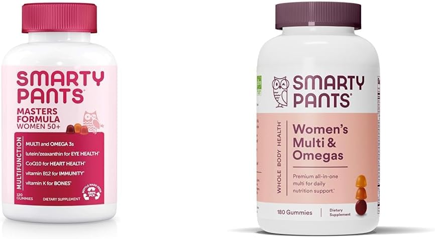 Πολυβιταμίνη SmartyPants Gummy για γυναίκες 50 και άνω: Ωμέγα 3 Fish Oil (EPA/DHA), Μεθυλοφολικό & Πολυβιταμίνες γυναικών: Ωμέγα 3 Fish Oil (EPA/DHA), Methylfolate, CoQ10