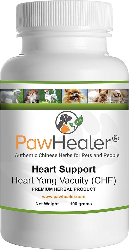 Heart Support - Heart-Yang Vacuity (CHF) - Coughing, Gagging, Wheezing Due to Heart Condition - 100 Grams-Herbal Powder-Remedy for Dogs & Pets