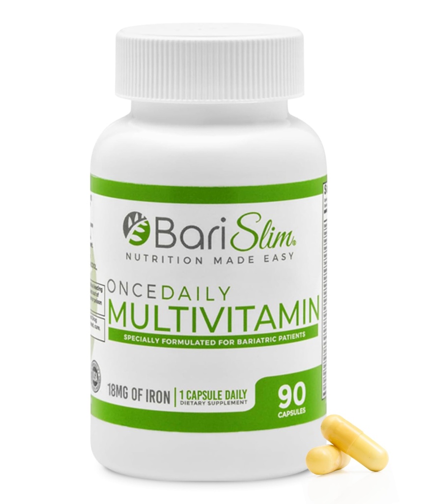Barislim Once Daily Bariatric Multivitamin Capsule - 18mg Σιδήρου - Βαριατρική Βιταμίνη & Συμπλήρωμα για Μεταχειρουργική Συμπεριλαμβανομένης της γαστρικής παράκαμψης & γαστρικό μανίκι 