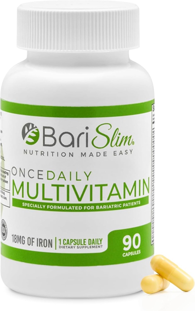 Barislim Once Daily Bariatric Multivitamin Capsule - 18mg Σιδήρου - Βαριατρική Βιταμίνη & Συμπλήρωμα για Μεταχειρουργική Συμπεριλαμβανομένης της γαστρικής παράκαμψης & γαστρικό μανίκι 