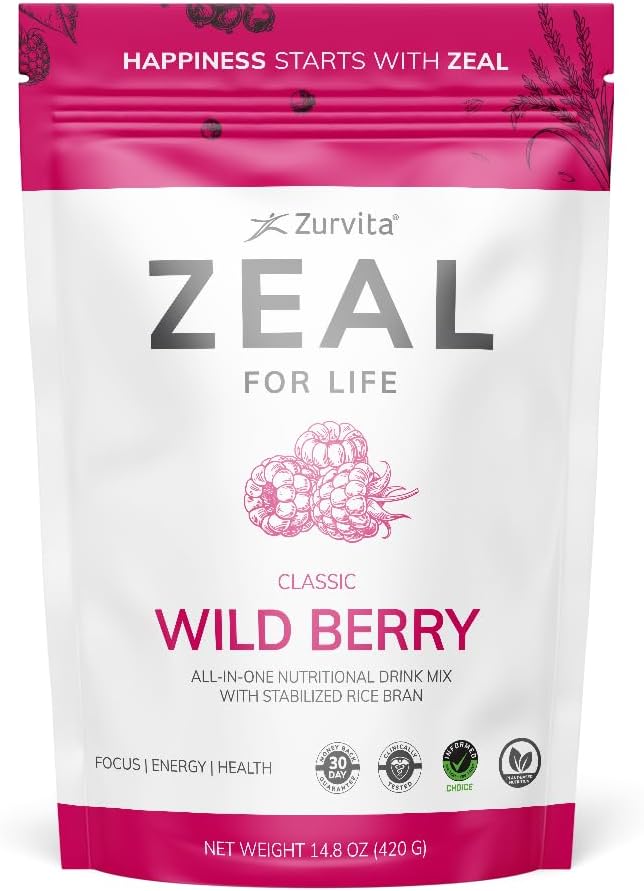 Zurvita - Zeal for Life 30-Day Wellness Bag - Wild Berry (Classic) - Nutritional Supplement for Vitality, Immunity, and Wellness - 420 Grams
