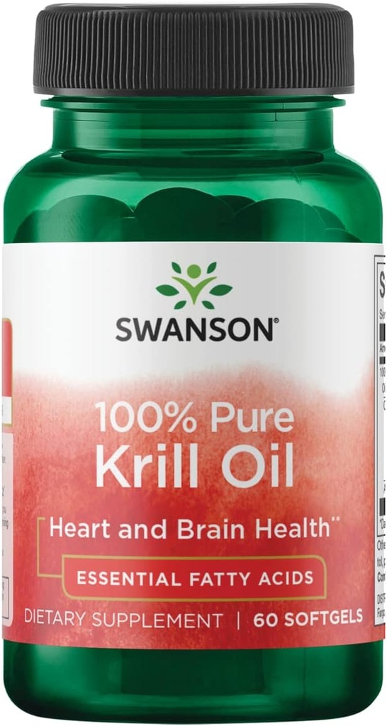 Swanson 100% καθαρό λάδι κριλ 500 μιλιγκράμ 60 Sgels