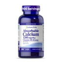 Puritan's Pride Absorbable Calcium 1200 mg Plus Vitamin D3 25mcg 1000 IU with Bone-Active™, 200 Rapid Release Softgels