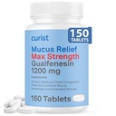 Curist Guaifenesin 1200 Mg Δισκία Εκτεταμένης Αποδέσμευσης - 150 Μέτρα Μέγιστη Δύναμη Δισκία Ανακούφισης Mucus εξωχρηματιστηριακά - Καθαρή Συμφόρηση