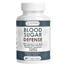 Sugar Shield Defense Supplement - Cinnamon, Chromium, Vanadium, Triple Protection for Heart, Metabolism, Energy - 60 Capsules, Made in USA