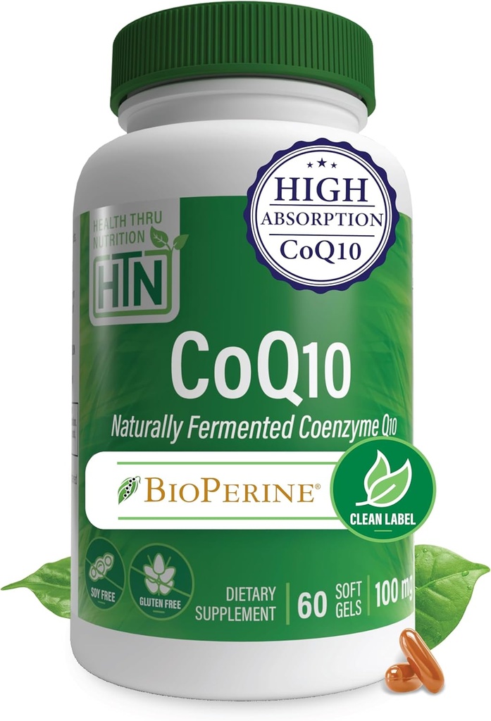 Health Thru Nutrition CoQ-10 100mg με BioPerine 60 Softgels 