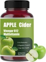 Μηλίτης μηλίτης Gummy-Apple μηλίτη ξύσμα B12 πολυβιταμίνη, φυσικό μηλίτη μηλίτη Vinagre de Sidra de Manzana Gomitas - Vegan & Gluten-free - 60 Gummies (1)