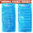 Perfect Remedy 2-πακέτο παγετώνων Gel για τις βλάβες Reuseable, Hot & Cold Pack Αυτό είναι ανθεκτικό, μαλακό & ευέλικτο, γρήγορη ανακούφιση & ανάκτηση (μπλε, Reg 2PK)