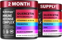 Quercetin με Bromelain - Premium Quercetin Bromelain Κάψουλες για την Ανοσολογική Υποστήριξη* - Bromelain Quercetin Συμπλήρωμα - Μη ΓΤΟ Quercetin - 2 Συσκευασία (120 Κάψουλες)