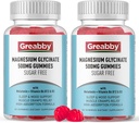 Magnesium Glycinate Gummies 500mg for Adults Sleep Support, Chewable Magnesium Gummies for Women & Men, Muscle Relief & Magnesium Supply (120 Gummies)