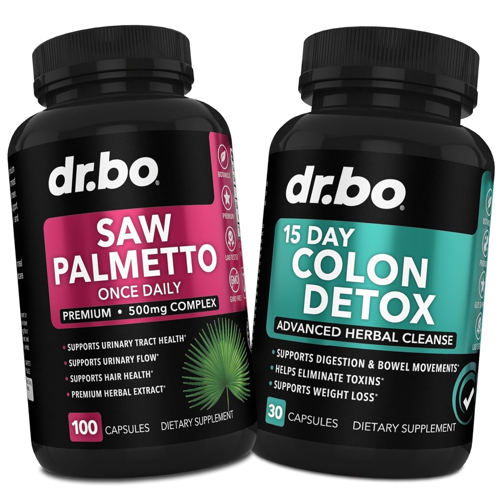 Saw Palmetto για τις γυναίκες Hair Loss & Colon Cleanser - DHT Blocker για την ανάπτυξη των γυναικών & 15 ημέρα Colon Cleanse Εντερογενή χάπια Detox - Pure Saw Palmetto Hair Loss συμπλήρωμα Bowel Movement Κάψουλες