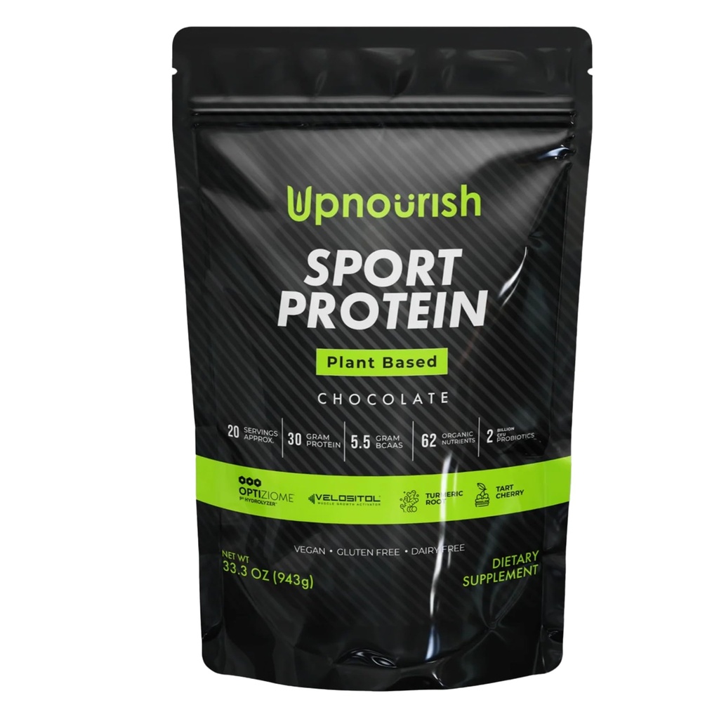 Vegan Sport Protein Powder Chocolate 20 μερίδες – 30g Πρωτεΐνη με βάση το φυτό, VELOSITOL, BCAAs, Βιολογικά Πράσινα & Φρούτα, Προβιοτικά, Κεράσια Ταρτ για την αποκατάσταση μετά την προπόνηση, Ενημέρωση Αθλητικά Πιστοποιημένο Κέτο