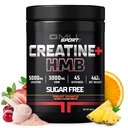GMU SPORT - Creatine Monohydrate with HMB Powder - 45 Servings, Createine HMB Συμπληρώματα, Createine with HMB for Aυξημένη δύναμη, μυϊκή ανάπτυξη & ενισχυμένη ενέργεια, 3G HMB / Fruit Punch