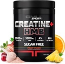 GMU SPORT - Creatine Monohydrate with HMB Powder - 45 Servings, Createine HMB Συμπληρώματα, Createine with HMB for Aυξημένη δύναμη, μυϊκή ανάπτυξη & ενισχυμένη ενέργεια, 3G HMB / Fruit Punch