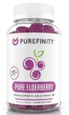 PUREFINITY Gummys Elderberry με Sambucus, βιταμίνη C, και ψευδάργυρο – Το τέλειο ημερήσιο 3-σε-1 συμπλήρωμα για παιδιά και ενήλικες – Χωρίς γλουτένη, μη-GMO, Vegan, 60 Count