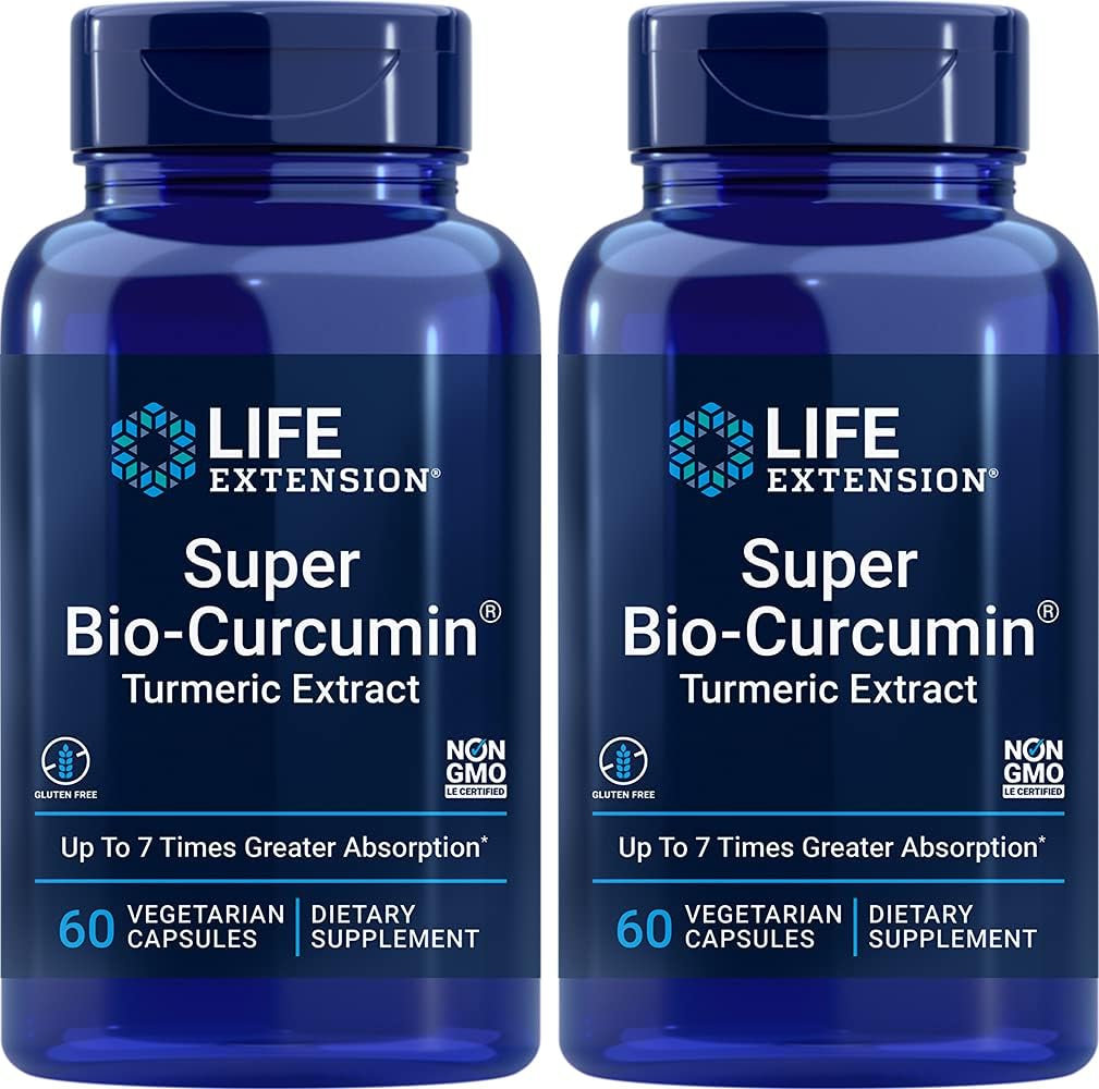 Επέκταση ζωής Bio- Curcumin Elite 400 mg 60 Κάψουλες χορτοφαγικής (2 Συσκευασία)