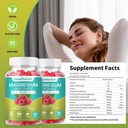 1 Συσκευασία Μαγνήσιο Γλυκινικό Gummies για ενήλικες & παιδιά, καλύτερο συμπλήρωμα μαγνησίου Gummy για τον ύπνο, το άγχος και την ανακούφιση των μυών & νευρική υγεία, 60 μετρητές ήρεμους Gummies