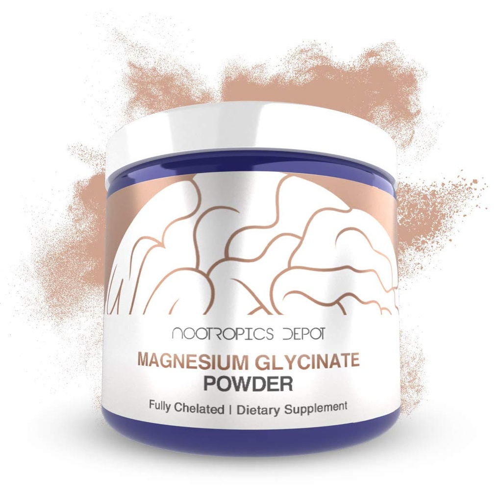 Nootropics Depot Μαγνήσιο Γλυκινικό σκόνη 250 γραμμάρια συμπλήρωμα ορυκτού 