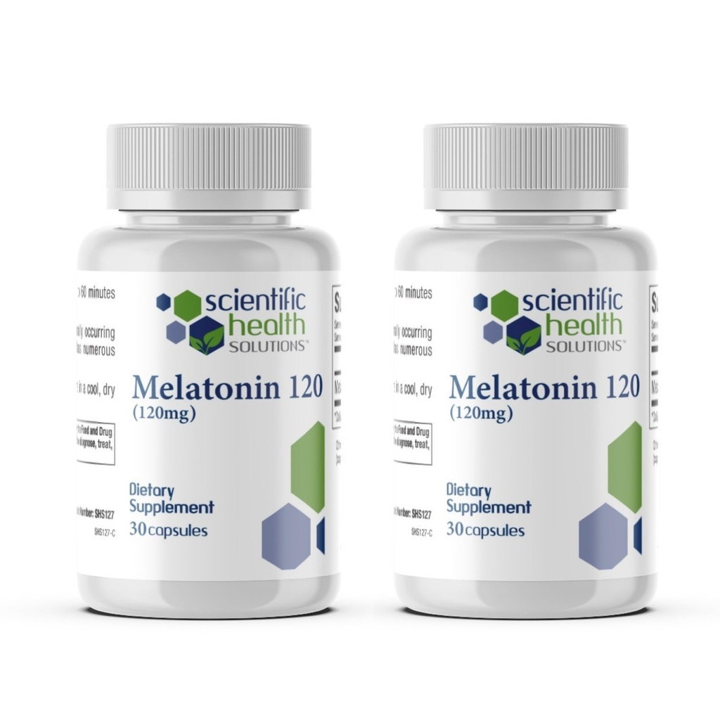 Melatonin 120mg | Single-Dose Melatonin in Easy-to-Swallow Capsules | Vegan, Non-GMO & Gluten-Free | US-Made Extra Strength (2-Pack)