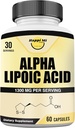 Alpha Lipoic Acid Κάψουλες 1300mg ανά υπηρεσία - 30 σέρβις ανά φιάλη - Αντιοξειδωτική υποστήριξη για τη συνολική υγεία