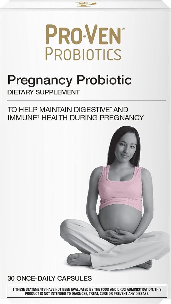 Prenatal Probiotic for Women with Vitamin C & Calcium | Pregnancy & Breastfeeding Support | Digestive & Immune Health | Safe for Mum & Baby | 30 Vegetarian Capsules | Gluten & Lactose Free