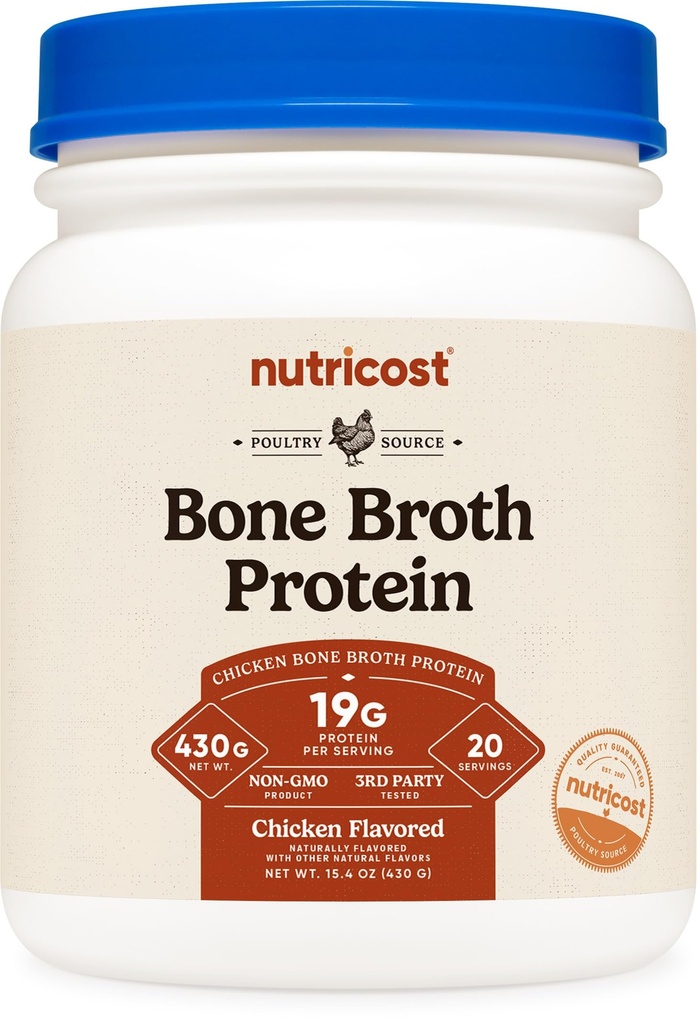 Nutricost Chicken Broth Protein (Πρωτεΐνη κοτόπουλου με γεύση, 20 σερβιέτες)