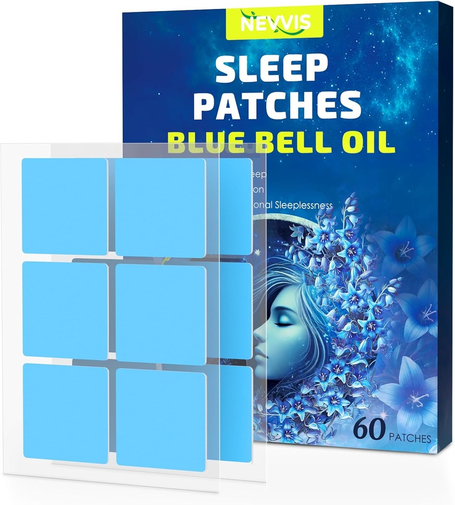 Sleep Patches, 60 Blue Bell Sleep Patches for Adults Extra Strength, Natural Plant Ingredients of Sleep Patch, Skin-Friendly & Last All Night