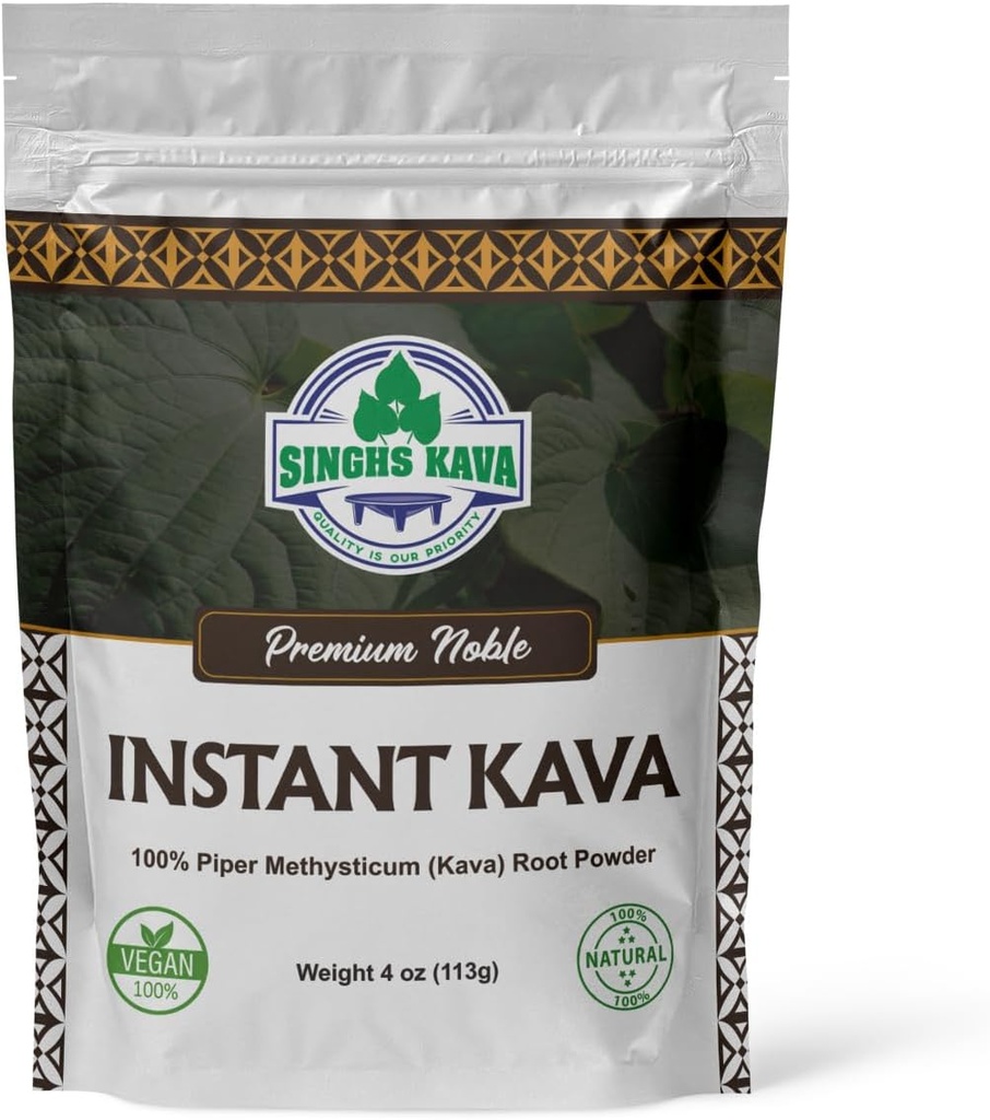 SINGHS Micronized Instant Kava Powder-Fijian Kava (4oz), 4 Ουγγιά (Pack of 1)