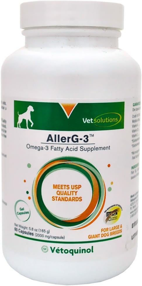 Φυλή Vetoquinol Care Τριγλυκερίδιο Ωμέγα συμπλήρωμα για μεγάλες γιγαντιαίες Φυές (60 κάψουλες)