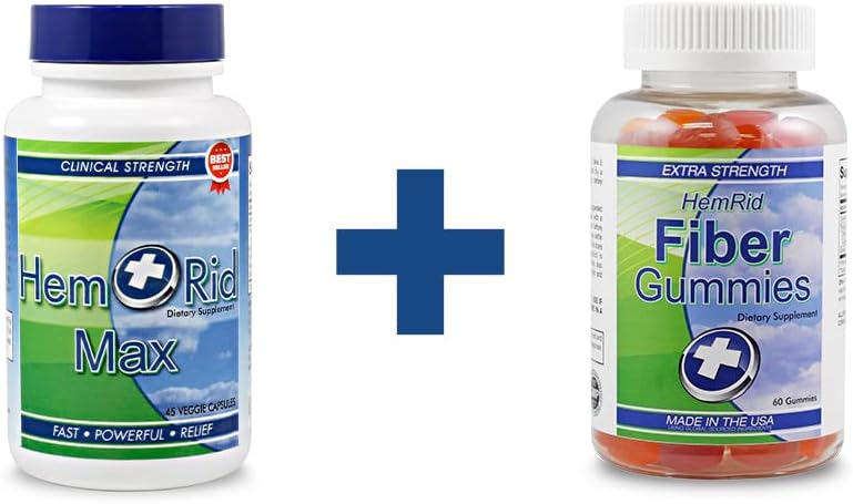 HemRid Max, Fiber Gummies - παρέχει γρήγορη ανακούφιση για φαγούρα, καύση, το διπλό πακέτο άμυνας
