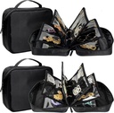 2 PCS Travel Jewelry Organizer Θήκες, Μικρές τσάντες κοσμημάτων με Clear Zipper Velvet Pouches για Ταξίδια