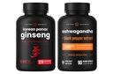 NutraChamps Korean Ginseng Κάψουλες και Ashwagandha Κάψουλες 2 τεμ.
