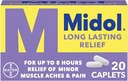 Midol Long Lasting Relief - 20 Caplets, Συσκευασία των 6