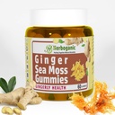 HERBOGANIC Ginger Sea Moss Gummies - Βότανο Υποστήριξη για την Ανοσοποιητική & Πειθαρχική Υγεία - Plant-Powered, Gluten-free & Vegan-Friendly - 60 Count