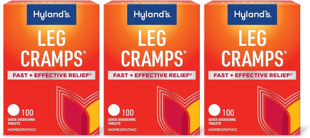 Hyland's Leg Cramps, Relief of Leg, Calf, Charley Horses, and Foot Cramps, 100 Quick-Dissolving Tablets 3-Pack (300 Σύνολο)