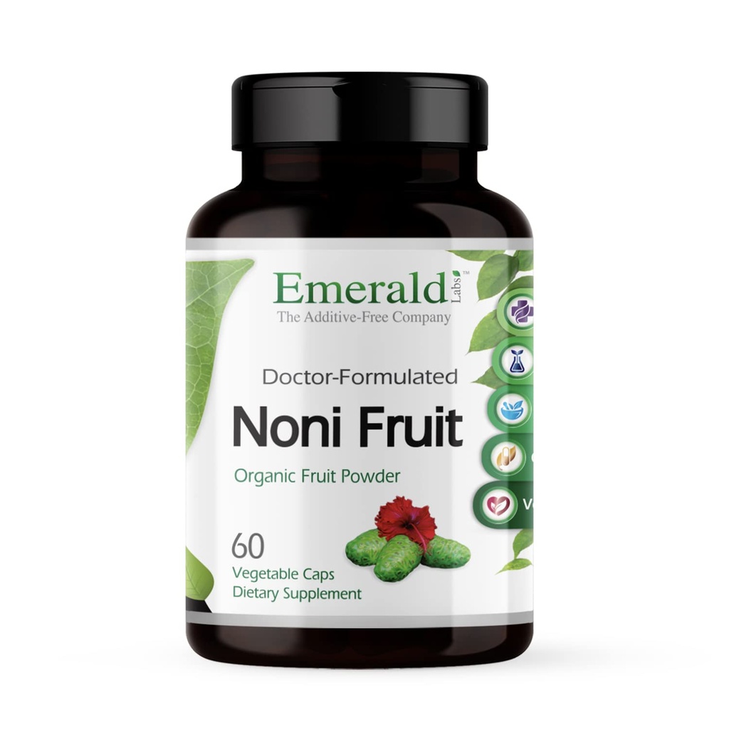 EMERALD LABS Noni Fruit - Digestive, Antioxidant & Immune Support Supplement - Offers Dietary Fiber for Gut Health - 60 Vegetable Capsules (30-Day Supply)