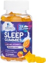 Μελατονίνη Ύπνος Gummies Ζάχαρη Δωρεάν - 6 mg Μελατονίνη Όσπρια Ύπνου για Ενήλικες, Επιπλέον Δύναμη Συμπληρώματα Κοιμωμένης Gummy, Περιστασιακά Συμπληρώματα Υποστήριξης Ύπνου, 6mg Gomitas para Dormir - 60 Count