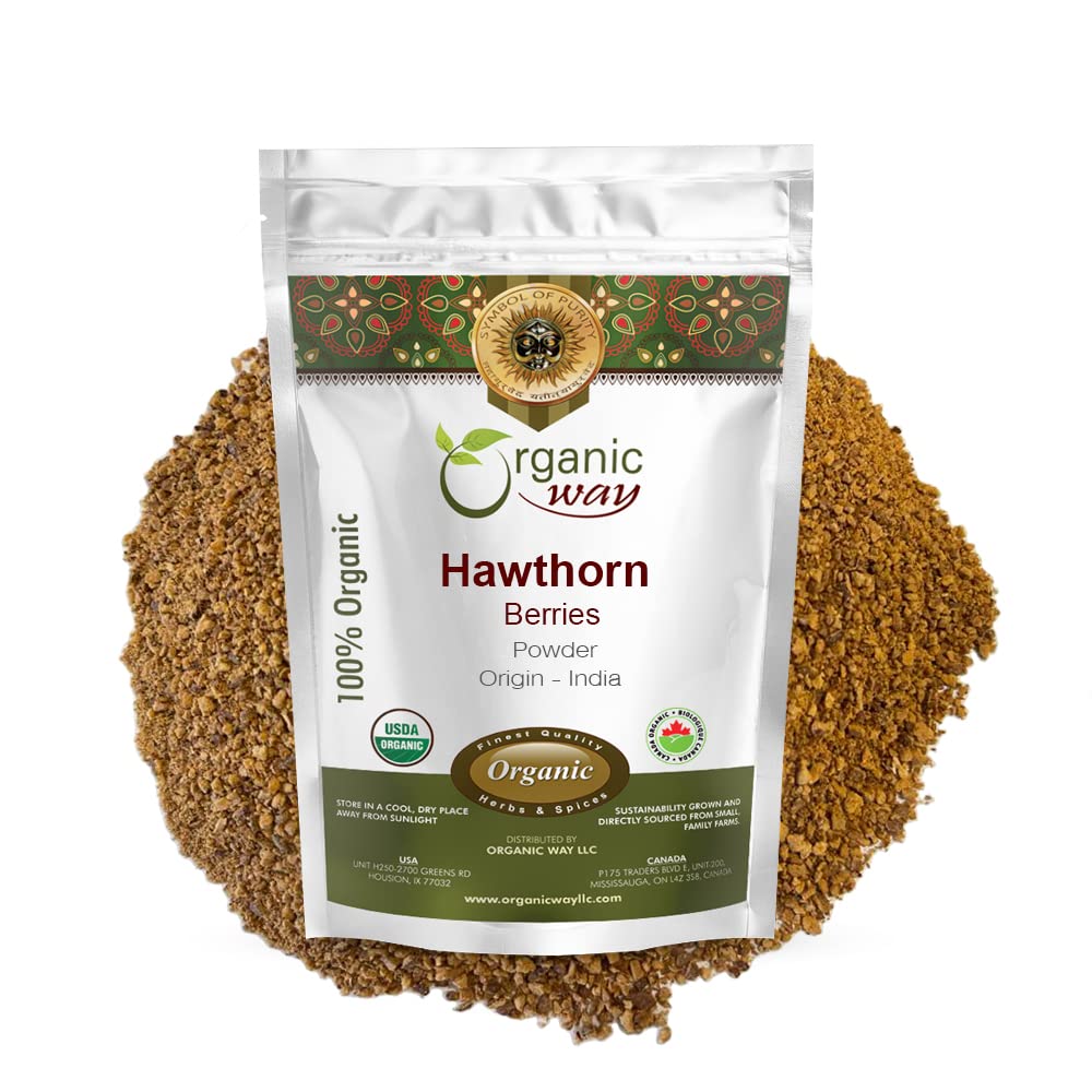 Organic Way Hawthorn Berry Powder (Crataegus monogyna) - European Wild-Harvest 