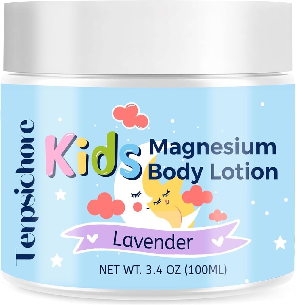 Μαγνήσιο Lotion for Kids Sleep & Calm: Natural Bedtime Lotion Relaxation & Relives Stress - Κρέμα Μαγνησίου με Καταπραϋντική Λεβάντα, Βούτυρο Καριτέ, Βιταμίνη Ε - για Μωρά, Τοντωτές & Τζούνιορς