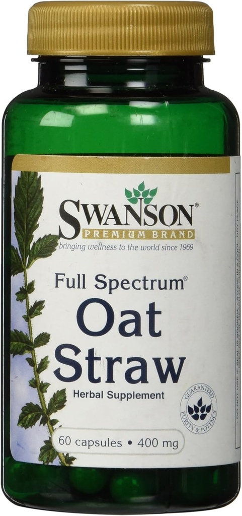 Swanson Full Spectrum Oat Straw 400 Milligrams 60 Κάψουλες