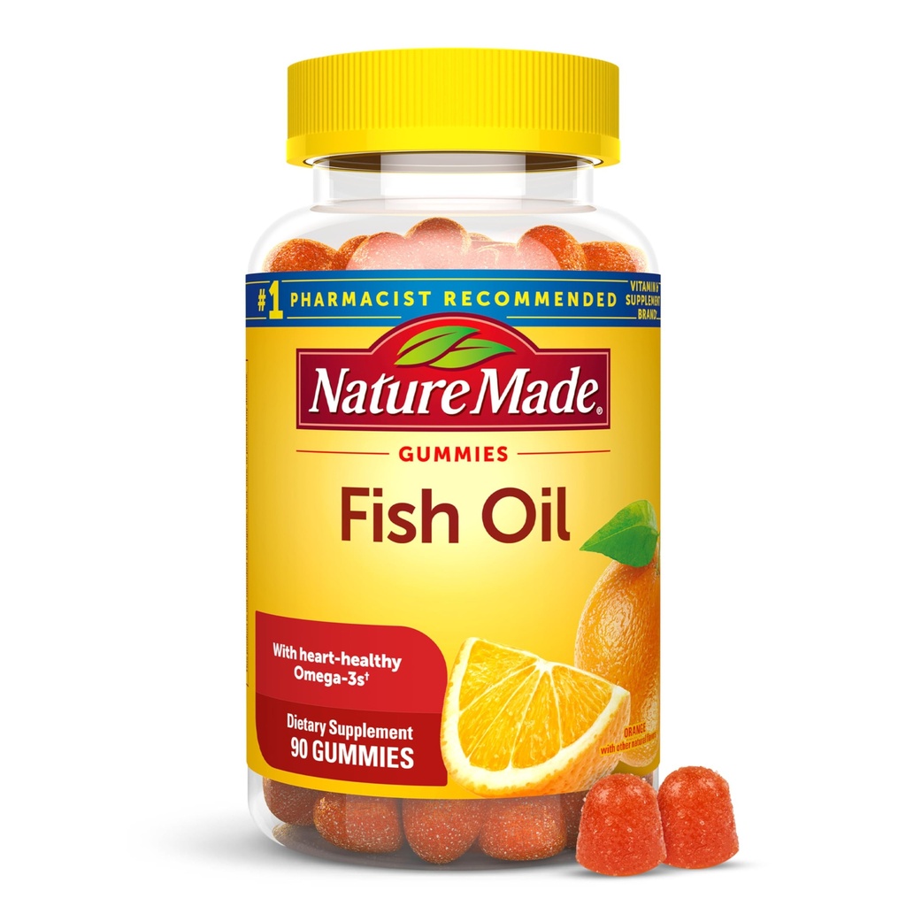 Fish Oil Fish Omega 3 Gummies, Ωμέγα 3 Fish Oil Συμπληρώματα, Υγιεινή υποστήριξη καρδιάς, 90 Gummies, 45 ημέρα εφοδιασμού