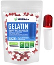 XPRS Nutra Μέγεθος 3 Κενές κάψουλες - 100 Count Empty Gelatin Κάψουλες - Χάπια DIY Καψάκιο Γέμισμα - Αγνά καπάκια τζελ Μπόβιν Χάπι Γέμισμα για Do-It-Yourself Βιταμίνες και Συμπληρώματα (Καθαρίστε Κόκκινο / Λευκό)