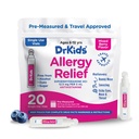 Dr. Kids Children's Allergy Relief Medicine with Diphenhydramine HCl 12.5 mg - Pre-Measured Single-Use Vials, Kids Antihistamine for Sneezing, Runny Nose & Itchy Eyes, Mixed Berry Flavor, 20 Count